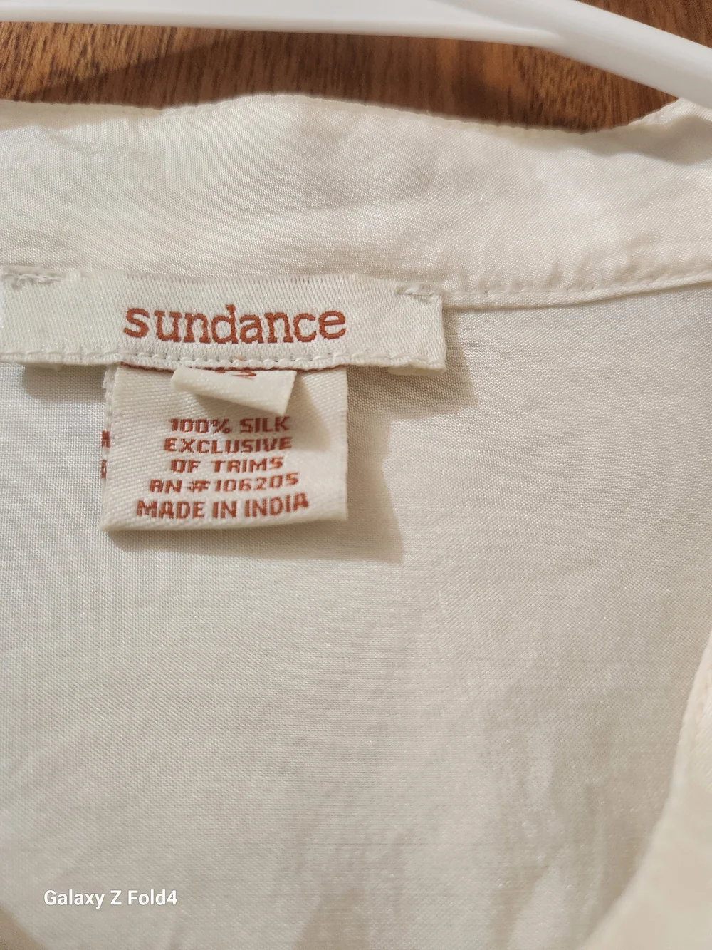 Sundance Ivory Beaded Pintuck Button-Down Blouse Sz12 - Picture 8 of 15